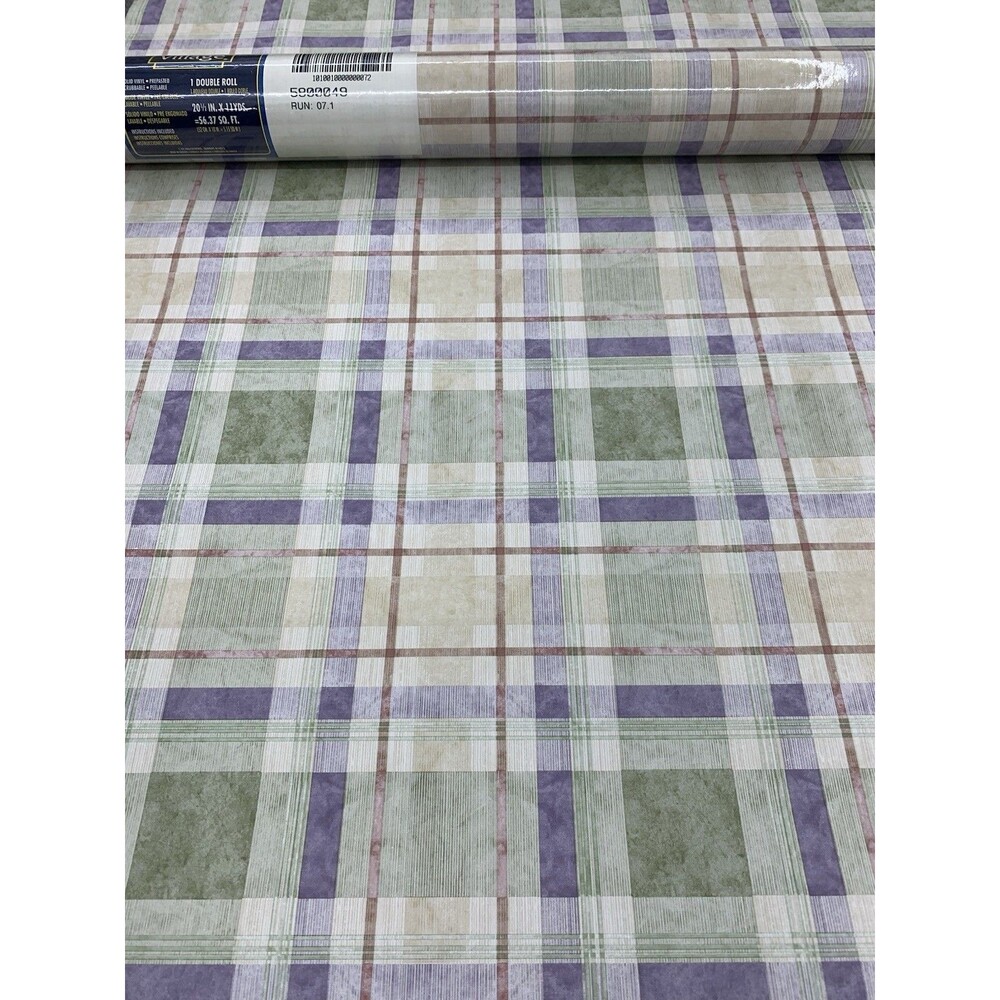 Vintage Village Designs Plaid Wallpaper 5800049, 20.5” X 11yds